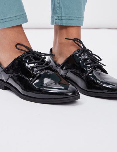 Derbies vernies noir femme