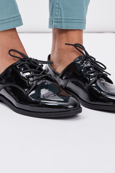 Derbies vernies noir femme