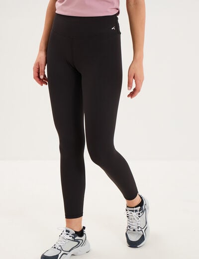 Legging de sport gainant taille haute noir femme
