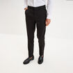 Pantalon de costume droit avec pinces noir homme