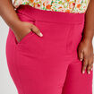 Pantalon tailleur carotte rose framboise femme grande taille