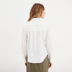 Chemise en lin mélangé blanc femme