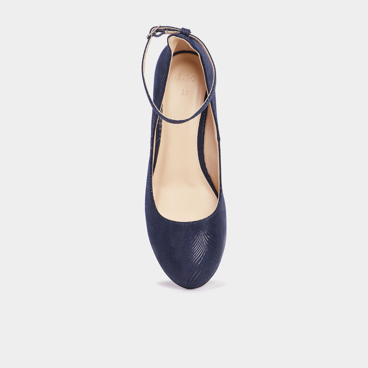 Escarpins &agrave; talons bleu marine femme