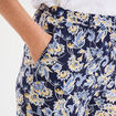 Pantalon de pyjama fluide taille haute bleu marine femme