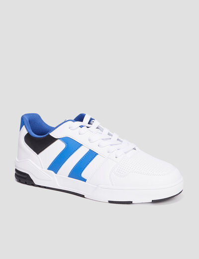 Tennis basses à lacets blanc homme