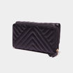 Portefeuille matelassé noir femme