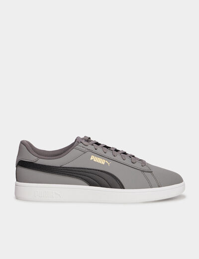 Tennis basses à lacets Puma Smash Buck gris homme