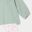 Ensemble 3 pièces en gaze de coton creme bébé fille