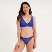 Soutien-gorge triangle dentelle bleu electrique femme