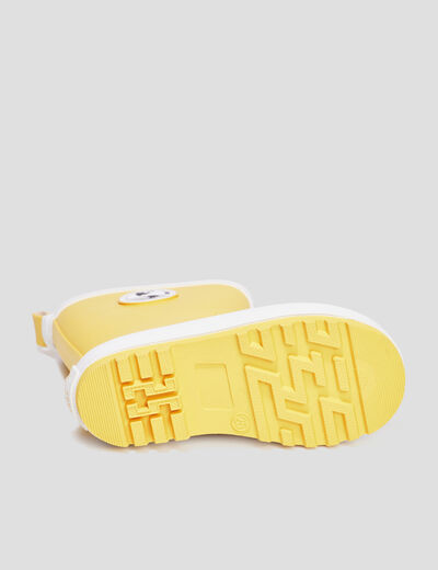 Bottes de pluie Trappeur jaune garçon