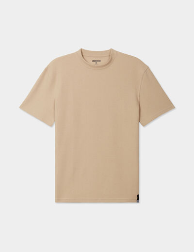 T-shirt oversize manches courtes Liberto beige homme