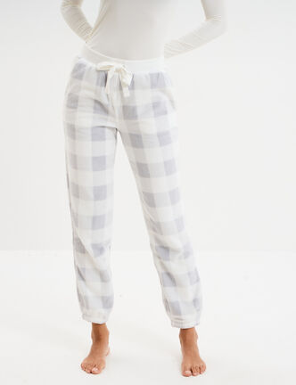 Pantalon de pyjama ecru femme