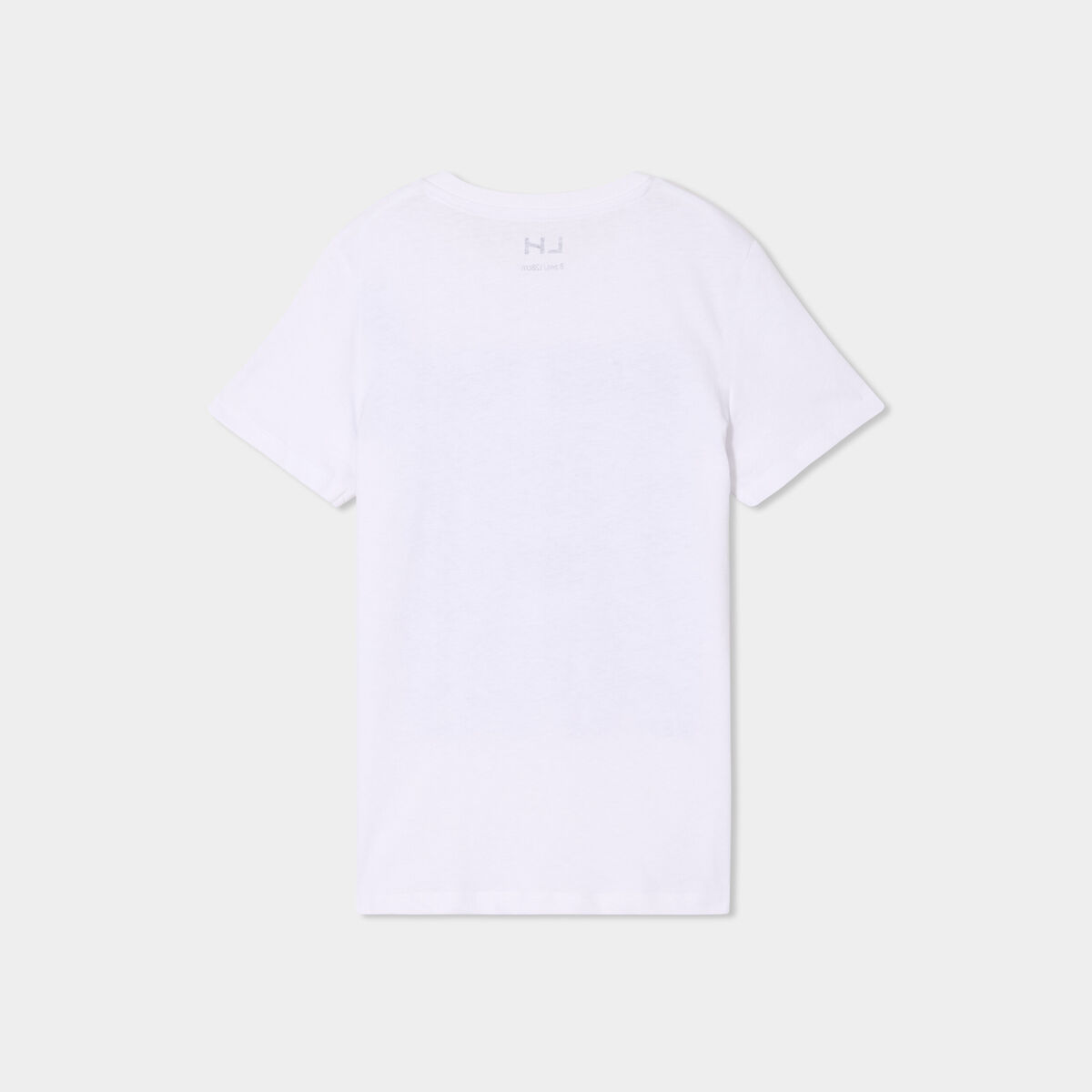 T-shirt col rond manches courtes coton blanc gar&ccedil;on