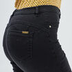 Pantacourt slim en jean push up denim noir femme
