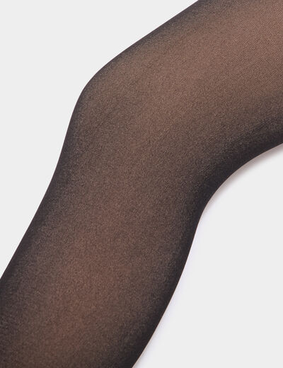 Collant polaire effet transparent 200D noir femme