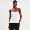 Bustier ajust&eacute; coton majoritaire blanc femme