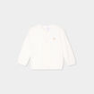 Gilet manches longues boutonn&eacute; blanc b&eacute;b&eacute; fille