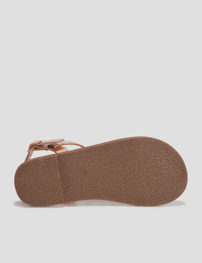 Sandales plates jaune or fille
