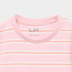 T-shirt c&ocirc;tel&eacute; manches courtes rose clair fille