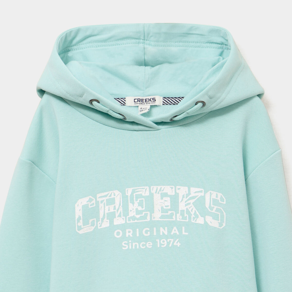 Sweat hoodie 1 poche manches longues vert pastel fille