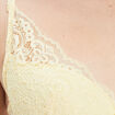 Soutien-gorge foulard en dentelle jaune pastel femme