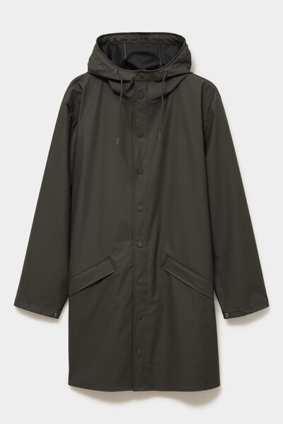 Parka imperm&eacute;able coupe-vent &agrave; capuche vert kaki homme