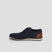 Derbies plates &agrave; lacets bleu marine homme