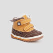 Bottines fourrées à scratchs marron bébé garçon