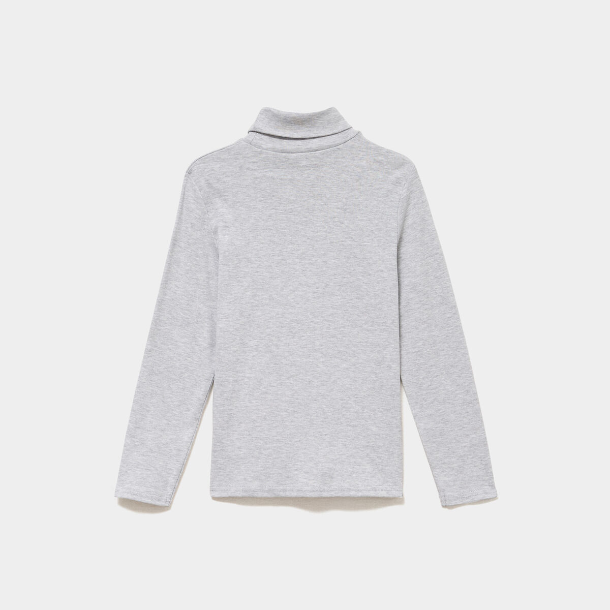 Lot 2 t-shirts col roul&eacute; en coton gris clair gar&ccedil;on