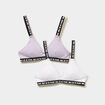 Lot 2 brassi&egrave;res forme triangle coton mauve fille