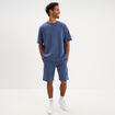 T-shirt col rond droit relax fit bleu homme