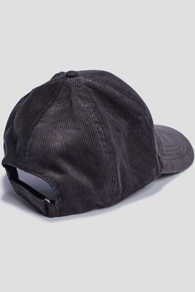 Casquette velours gris foncé homme