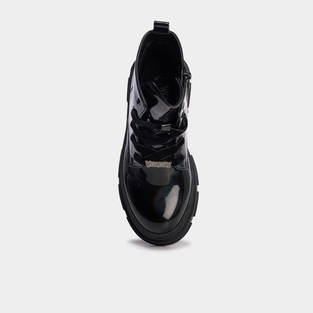 Boots effet holographique Mercredi noir fille