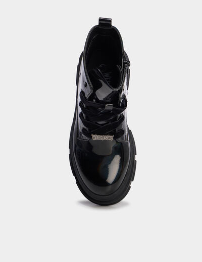Boots effet holographique Mercredi noir fille