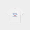 T-shirt cropped ajusté broderie Creeks blanc femme