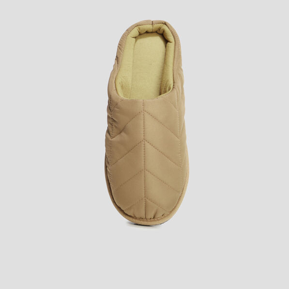 Chaussons mules matelassés vert kaki femme