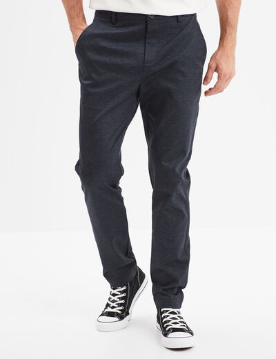 Pantalon chino slim bleu foncé homme