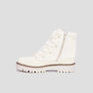 Bottines fausse fourrure blanc femme