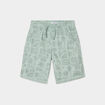 Short bermuda droit taille élastiquée vert kaki garçon