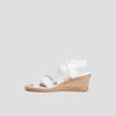 Sandales compensées blanc femme