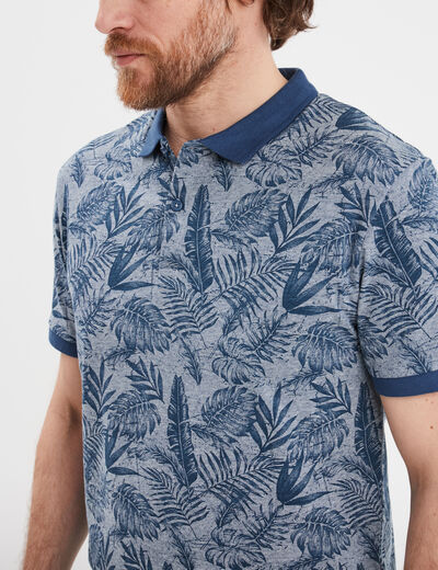 Polo droit manches courtes coton Creeks bleu marine homme