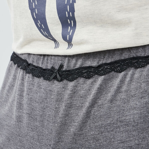 bas de pyjama gris fonce femme Bas de pyjama gris foncé femme
