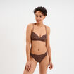 Soutien-gorge push-up triangle marron femme
