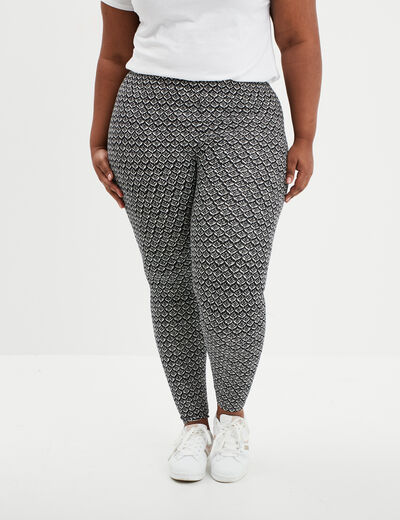 Legging en coton noir femme grande taille