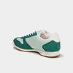 Baskets basses &agrave; lacets vert femme