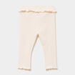 Legging c&ocirc;tel&eacute; &agrave; volants creme b&eacute;b&eacute; fille