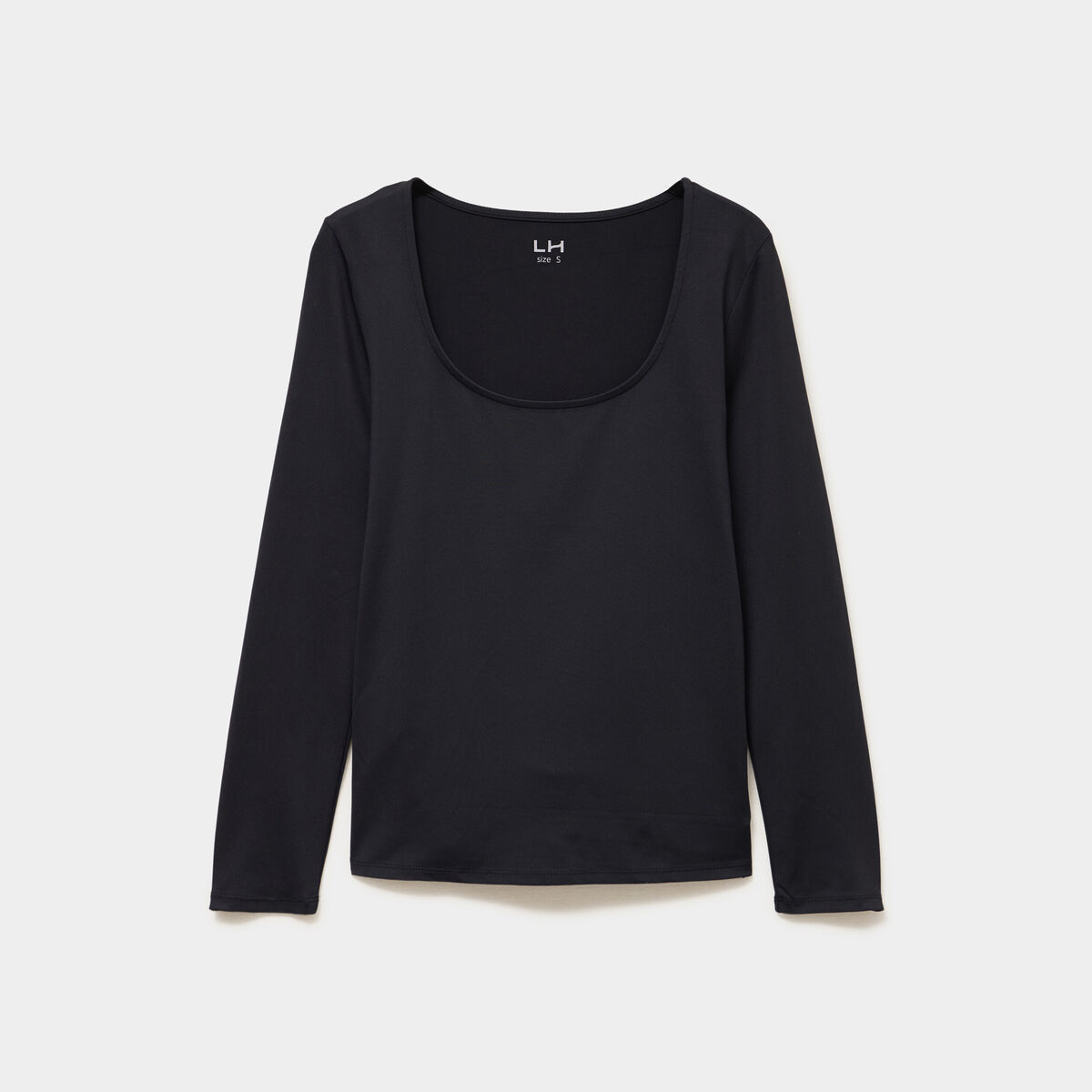 T-shirt ajust&eacute; manches longues noir femme