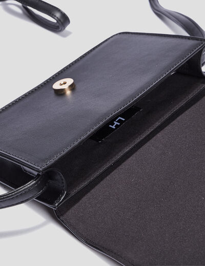 Sac bandoulière rectangulaire noir femme