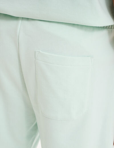 Short de jogging taille &eacute;lastiqu&eacute;e l&eacute;ger vert clair homme