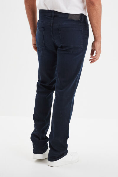 Jean stretch coupe regular denim blue black homme